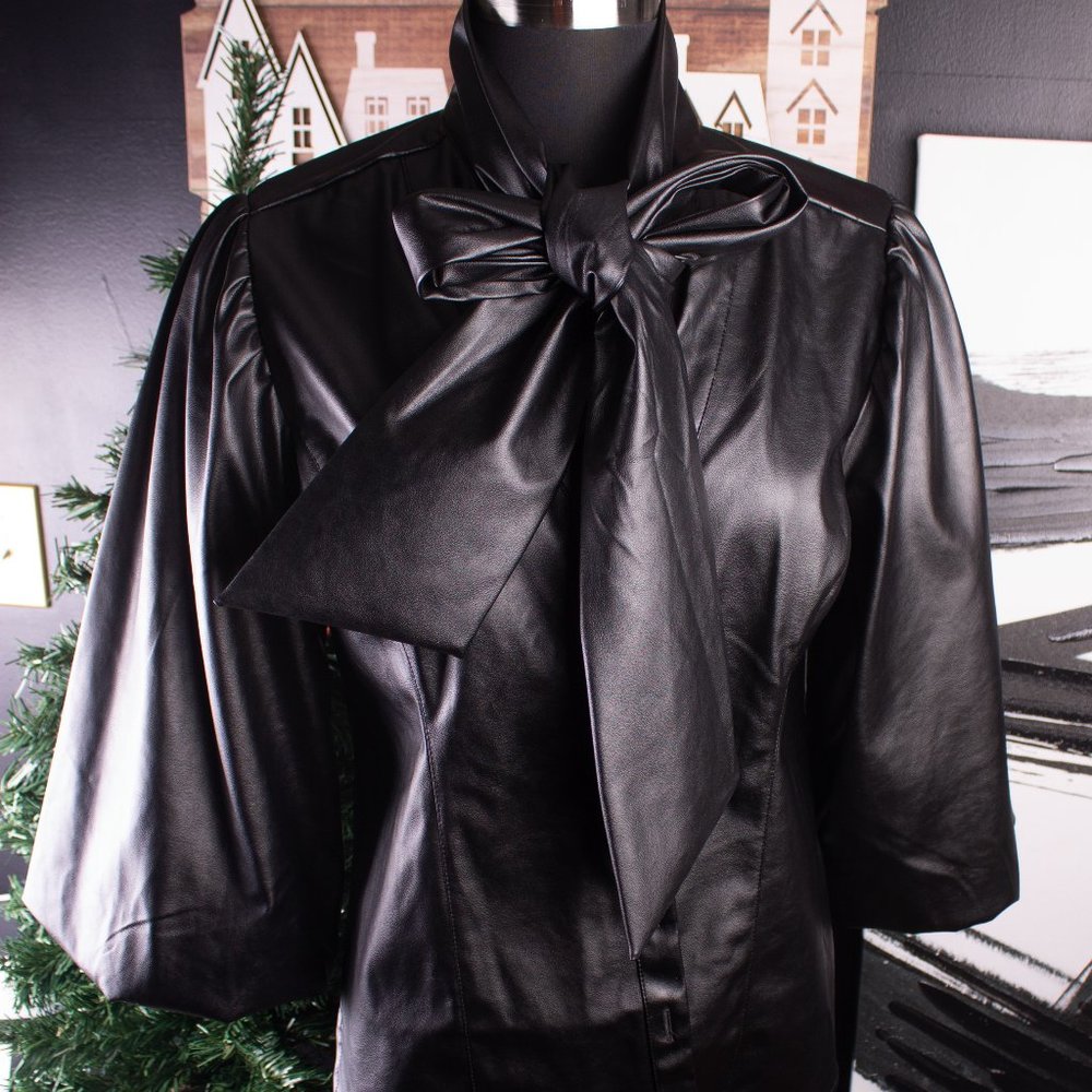Faux Leather Top
